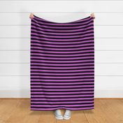 Large Fuchsia Awning Stripe Pattern Horizontal in Black