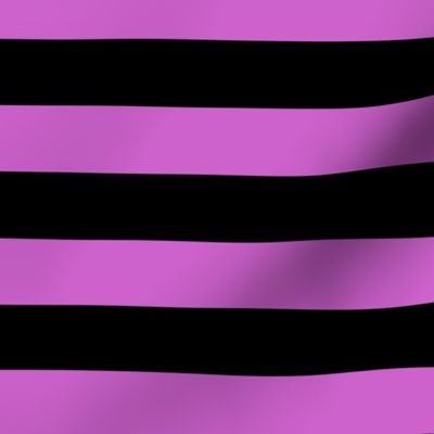 Large Fuchsia Awning Stripe Pattern Horizontal in Black