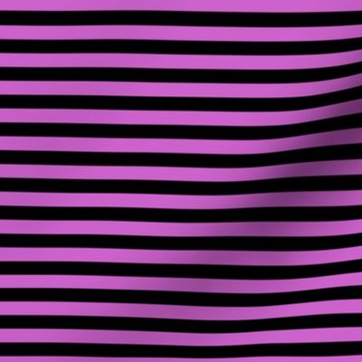 Fuchsia Bengal Stripe Pattern Horizontal in Black