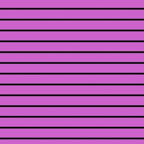 Fuchsia Pin Stripe Pattern Horizontal in Black