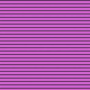 Small Fuchsia Pin Stripe Pattern Horizontal in Black