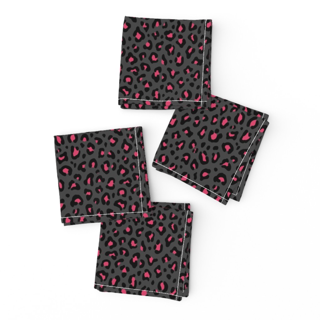 ★ LEOPARD PRINT in GRAY & PINK ★ Small Scale / Collection : Leopard spots – Punk Rock Animal Print