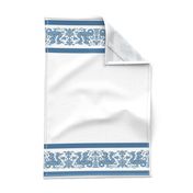 tea towel - indigo Renaissance wyverns