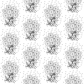 Continuous Lines Black on White Bouquet (small)
