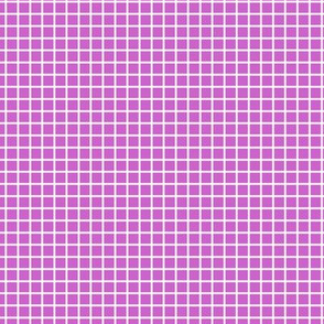 Small Fuchsia Grid Pattern with White Lines