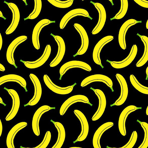 banana on black