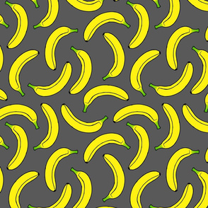 banana on gray