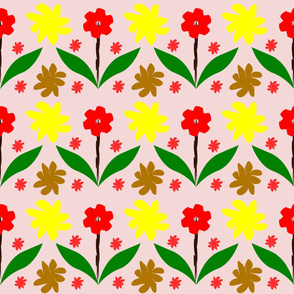 Seamless pattern of flower blooming