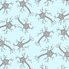 Cute Neuron - multi directional on light blue