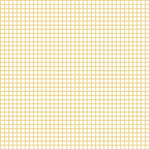 Check Plaid Mustard Yellow White- Small Scale