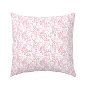 Toile cats wallpaper pink