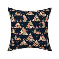 Playful Triangles Dark Blue