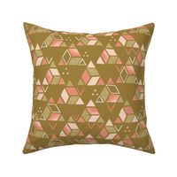 Playful Triangles Gold and Pink