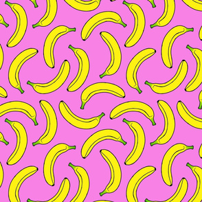 banana on pink