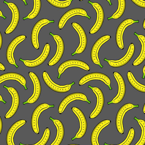 banana for scale on gray