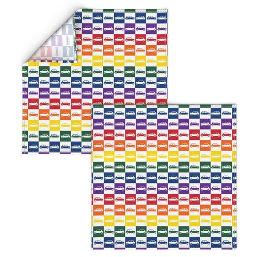 Mini Cooper Squares - Rainbow