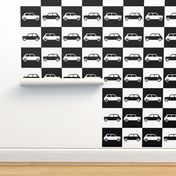 Mini Cooper Checkerboard - Black & White