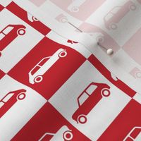 Mini Cooper Checkerboard - Red & White