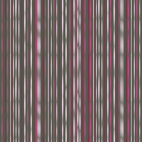 Hand drawn Stripes  - Shades of pink on Dark Olive