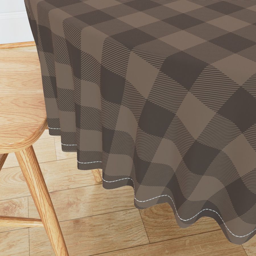 2" Dark Brown Plaid