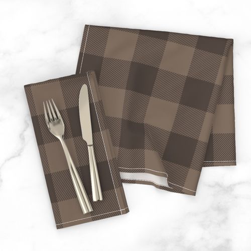 2" Dark Brown Plaid