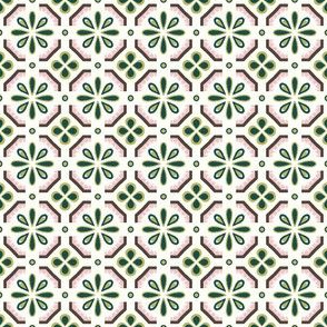 Resplendent Horizons: Garden Tiles - White 