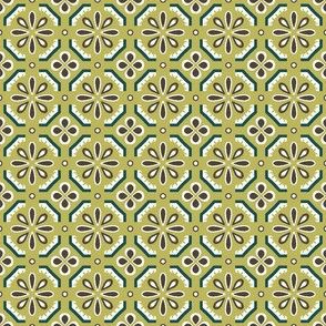 Resplendent Horizons: Garden Tiles - Light Green 