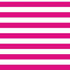 Magenta Awning Stripe Pattern Horizontal in White