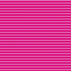 Small Magenta Pin Stripe Pattern Horizontal in White