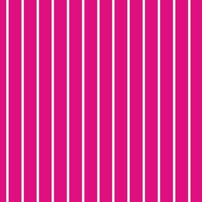 Magenta Pin Stripe Pattern Vertical in White