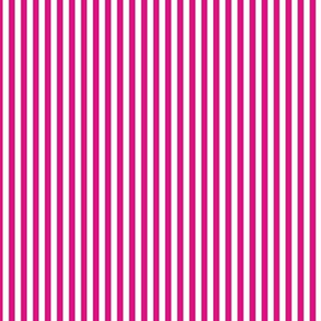 Small Magenta Bengal Stripe Pattern Vertical in White