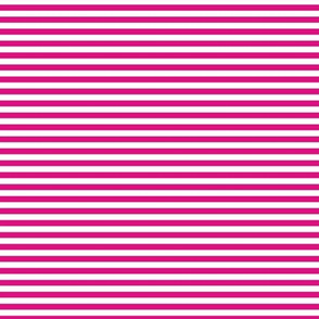 Small Magenta Bengal Stripe Pattern Horizontal in White