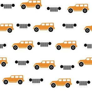 punkin Orange Jeep White Background