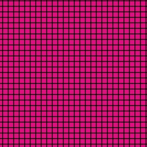 Small Magenta Grid Pattern with Black Lines