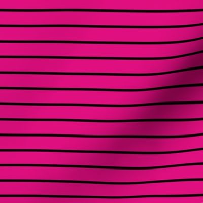 Magenta Pin Stripe Pattern Horizontal in Black