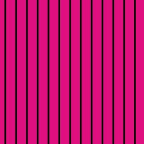 Magenta Pin Stripe Pattern Vertical in Black