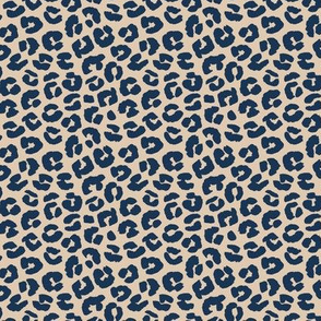 The minimalist little panther spots leopard print animal skin texture wild child boho nursery design navy blue ginger beige 