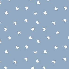 The minimalist moon sweet baby universe nursery cool blue white SMALL