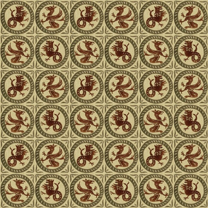 13th Century Dragon Tile ~ Small