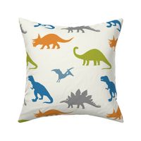 Dinosaurs in Blue + Orange