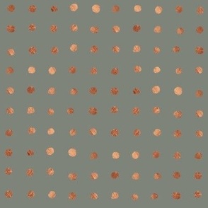 Copper Grid Dots 0.3 inch sage