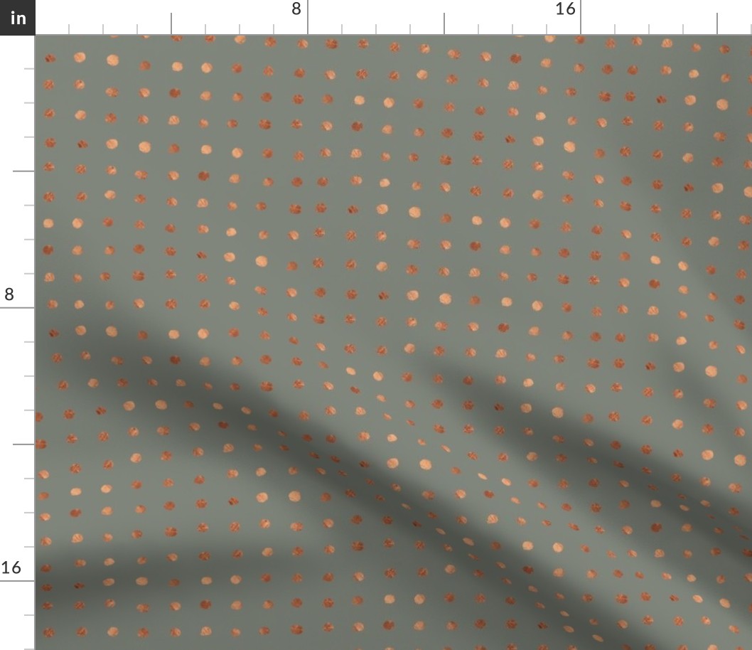 Copper Grid Dots 0.3 inch sage