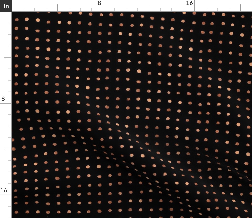 Copper Grid Dots 0.3 inch black