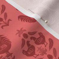 chicken damask reds large