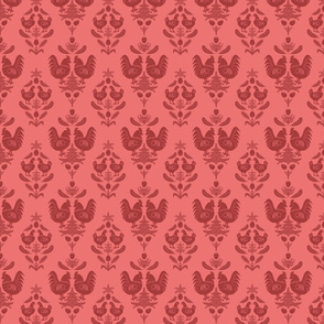 chicken damask reds large