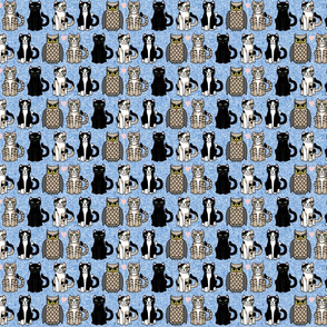 cats and the owl mini fix dark blue and white texture