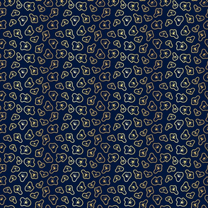 Flower Texture // Navy and Gold