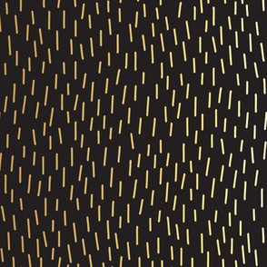 Vertical Dashes Texture // Black and Gold
