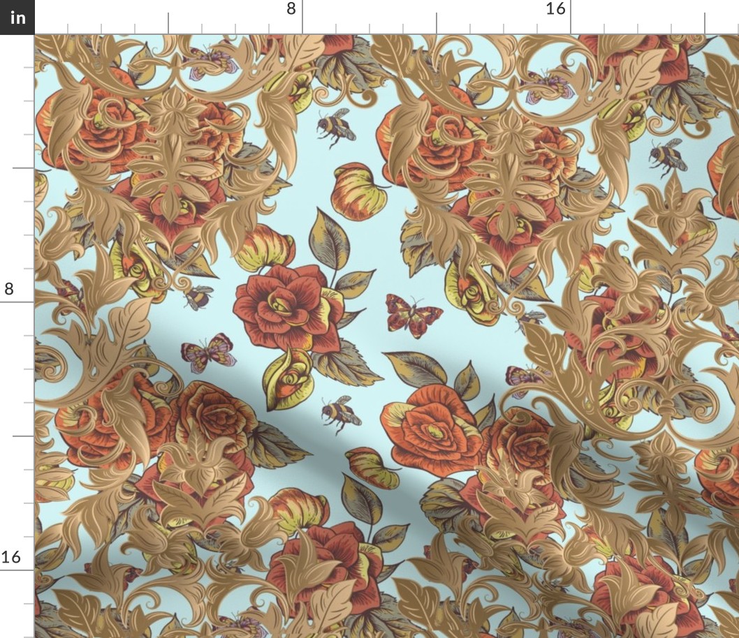 Floral Garden Damask