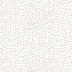 Messy rain abstract cheetah spots animal print boho Scandinavian style minimalist nursery beige ginger gray white SMALL